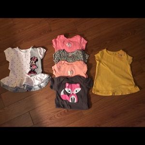 Four onesies and two shirts (6 months)